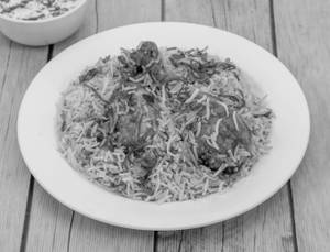 Chicken Biryani (Small) (Served with Raita & Salad)