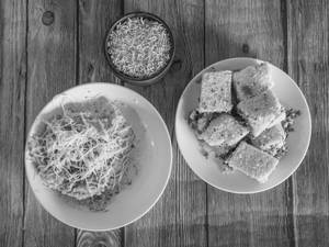 Cheese Locho (120 gm)  and Vagharela Khaman (150 gm) with Sev