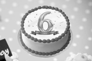6th Birthday Photo Cake Half Kg [Eggless]
