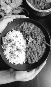 Rajma With Jeera Rice, Sindhi Papad, Dahi And Achar