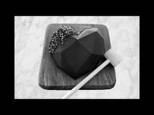 Dark Chocolate Heart Pinata Cake - Eggless