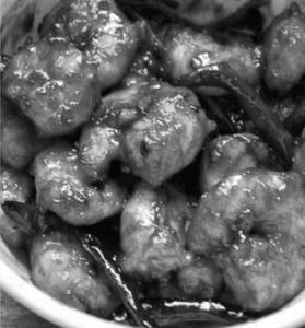 Sreded Chicken In Choice Of Sauce(red  Gren Peper Sauce Hunan Chilly