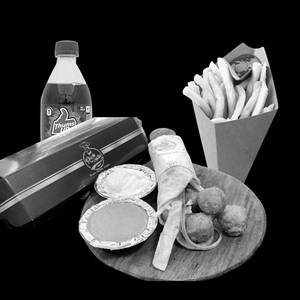 Chicken Popcorn Wrap Combo ( Fries + Drink )