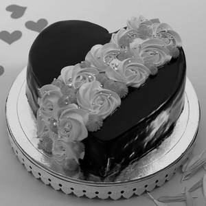 Rose On Heart  Designer Cake