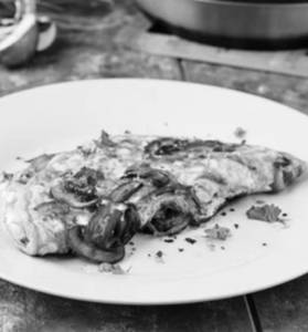 Chicken Sausage Mushroom Omelete