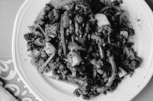 Goan Sausage ( Chorizo ) Chilly Fry