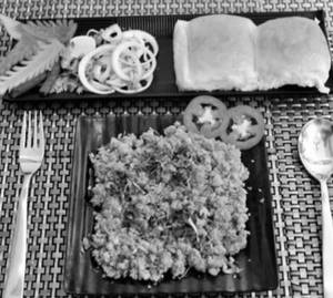 Schezwan Egg Bhurji [2eggs,2pav]