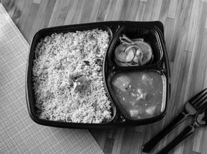Veg Fried Rice with Chilli Pork