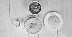 Chola Paneer + 4 Roti + Rice + Pickles + Salad