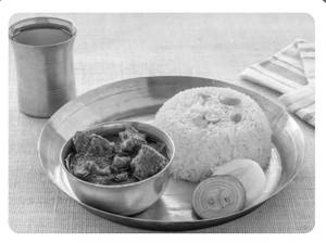 Basanti  pulao +mutton kosha [2pc]