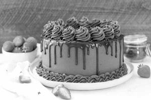 Marble Chocolate Cake (Eggless)