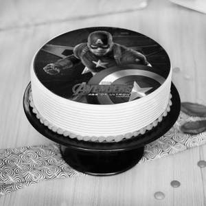 Captain America Cake [Eggless]