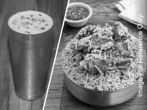 Mutton Biryani  Masala Lassi