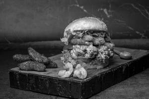 Cheesy Prawn Burger