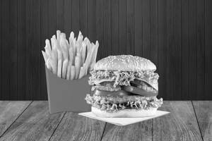 Chicken Burger + Crispy Fries
