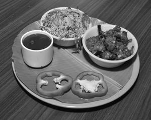 Fried Rice Gobi Manchurian