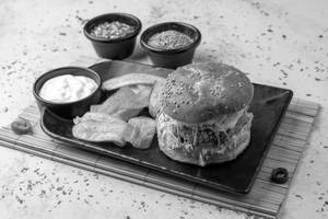 Jain Chipotle Cheese Burger