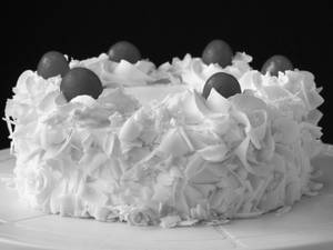 Eggless White Forest Cake