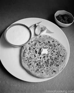 Onion Paratha With Curds