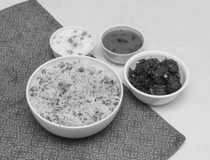 Veg Fried Rice + Veg Manchurian Dry