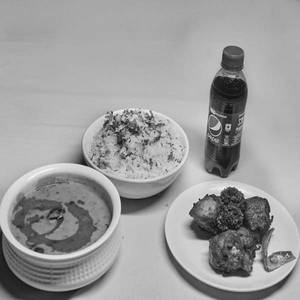 Ghee Rice+ Dal Fry + Chickenkabab 3pieces+Pepsi [200 Ml]