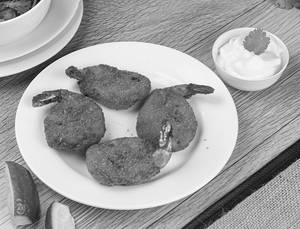 Prawn Mini Cutlet (4 Pcs) With Mayo Dip