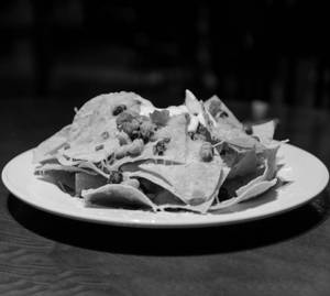 Mexican Hot Bean Nachos