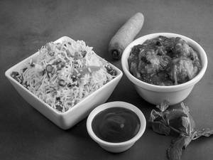 Vegetable Fried Rice With Gobhi Manchurian