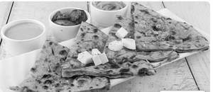 2 Spl Paneer Pyaaz paratha with butter and Chef special raita