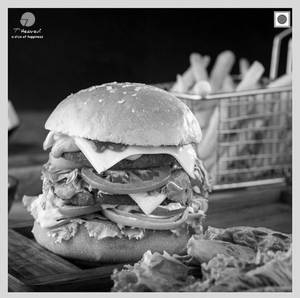 Potato Cheese Blast Burger With French Fries