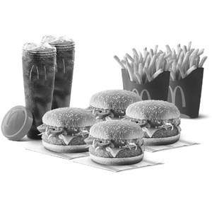 4 Corn & Cheese Burger + 2 Fries (M) + 2 Coke