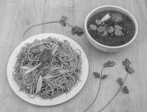 Veg Noodles with Veg Manchurian
