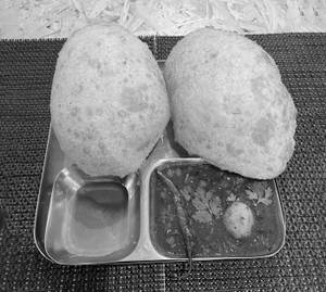 Chole Bhature with Accompaniments