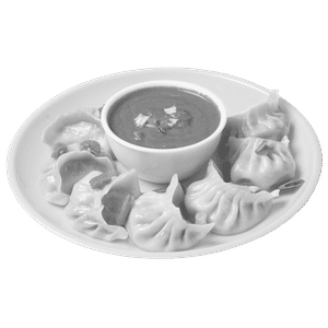 Chicken Momos With Peanut  Sauce Steam 6 Pcs