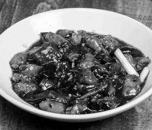 Black Mushroom And Baby Corn In Black Bean Sauce