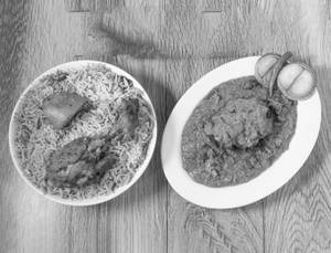 Chicken Biryani [Serves1] And Chicken Chaap