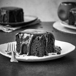 Brownie with Hot Chocolate Sauce