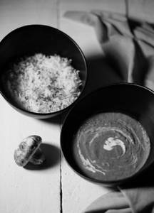 Butter Parsley Rice With Cheesy Mushroom Curry