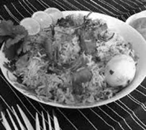 Egg Biryani With Chicken 65 