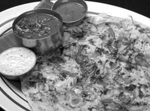 Onion uttappam