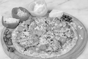 Corn Mushroom Pizza