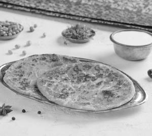 Aloo Paratha with Dry Fruit Lassi