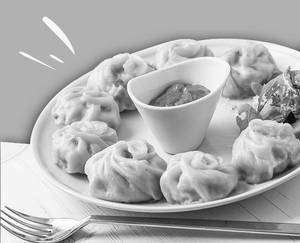 Corn And Corn Cheese Momos [6pcs]