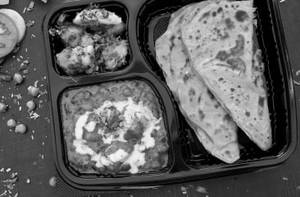 Paneer Bhurji + Jeera Aloo + Butter Roti (3 Pcs)