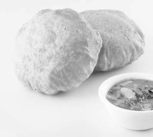 Puri Sabzi with Raita ( 2 big puri)