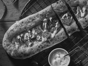 Stuffed Garlic Bread with Jalapenos & Smoked Blue Cheese