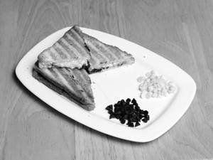 Black and White Chocolate Cheese Toast