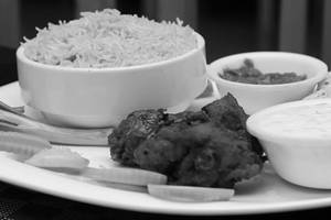 Buy 2 Mutton Biriyani Get Half Chicken 65