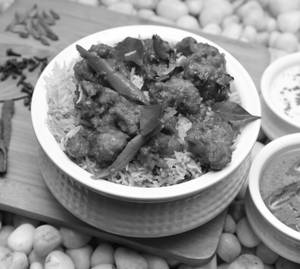 Hyderabadi Chicken 65 Biryani