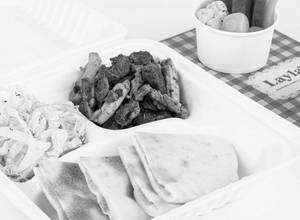Chicken, Lamb And Tenderloin Shawarma Plate